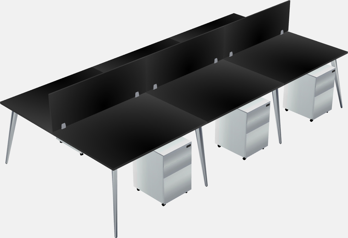 Shared office desk system