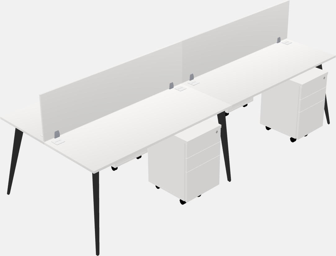 Shared office desk system