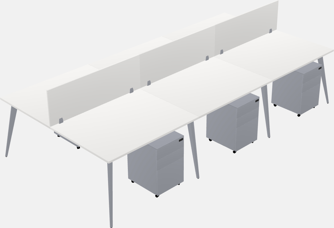 Shared office desk system