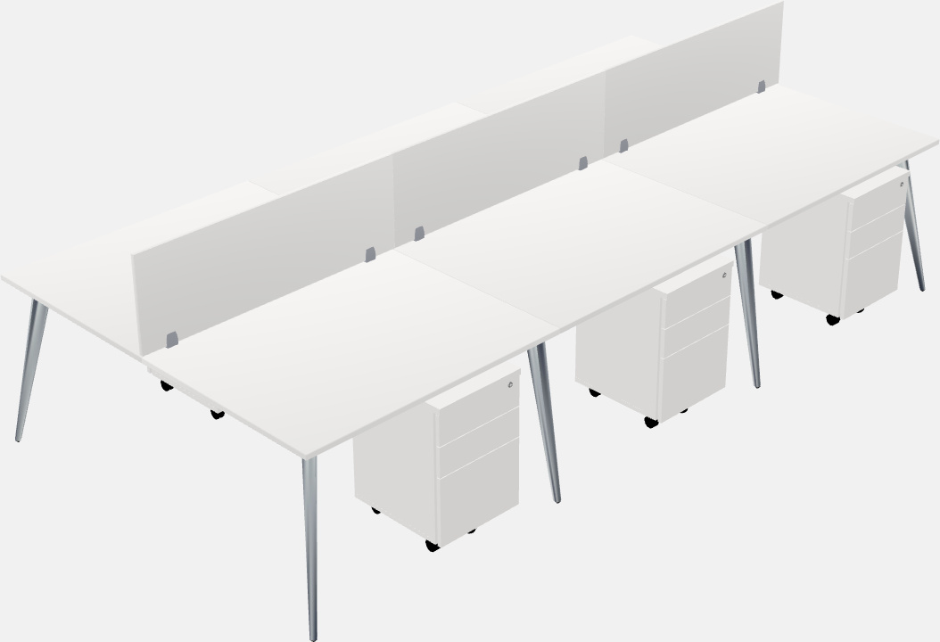 Shared office desk system