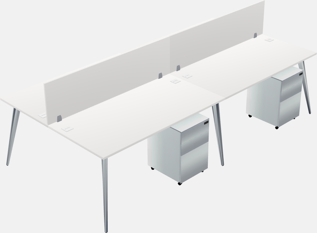 Shared office desk system