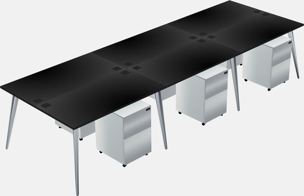 Shared office desk system