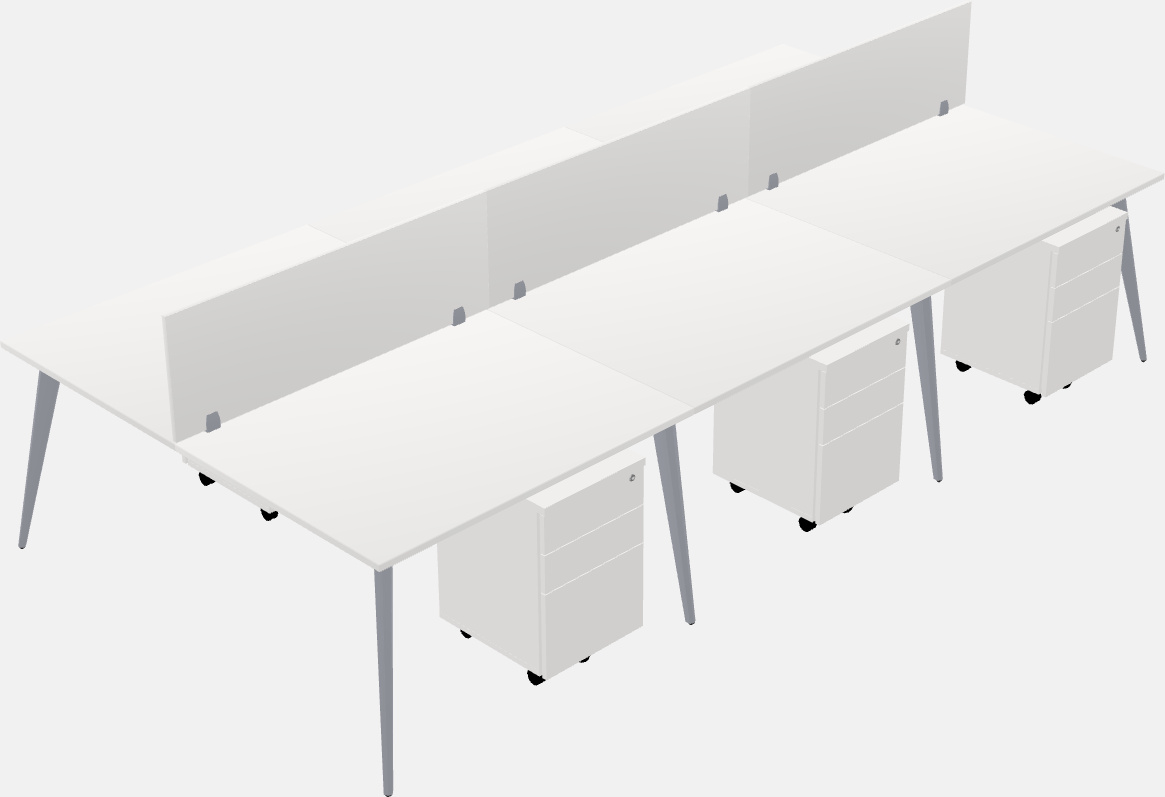 Shared office desk system