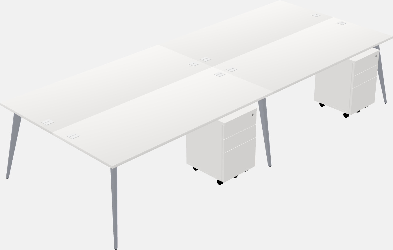 Shared office desk system