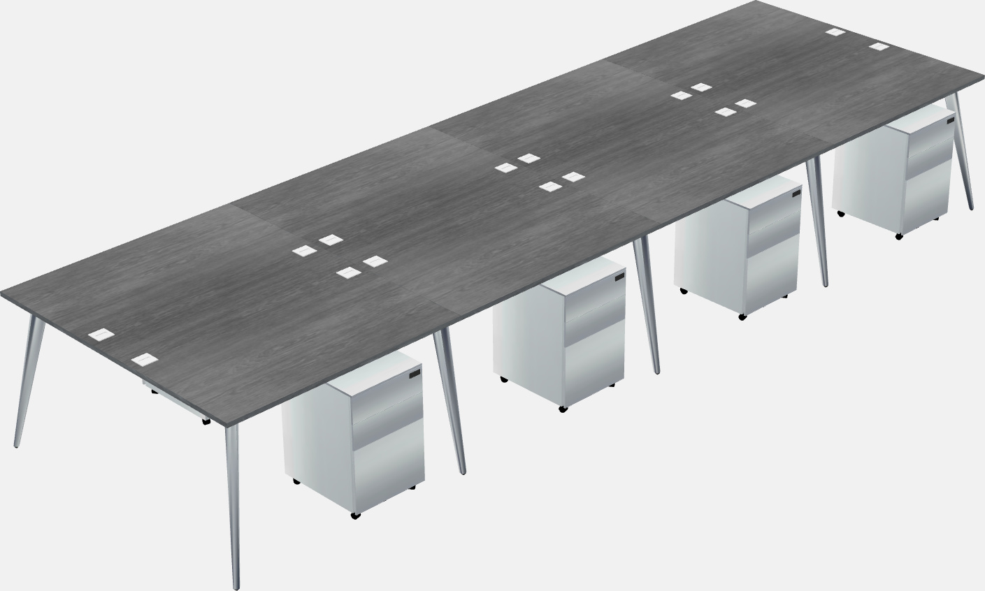 Shared office desk system