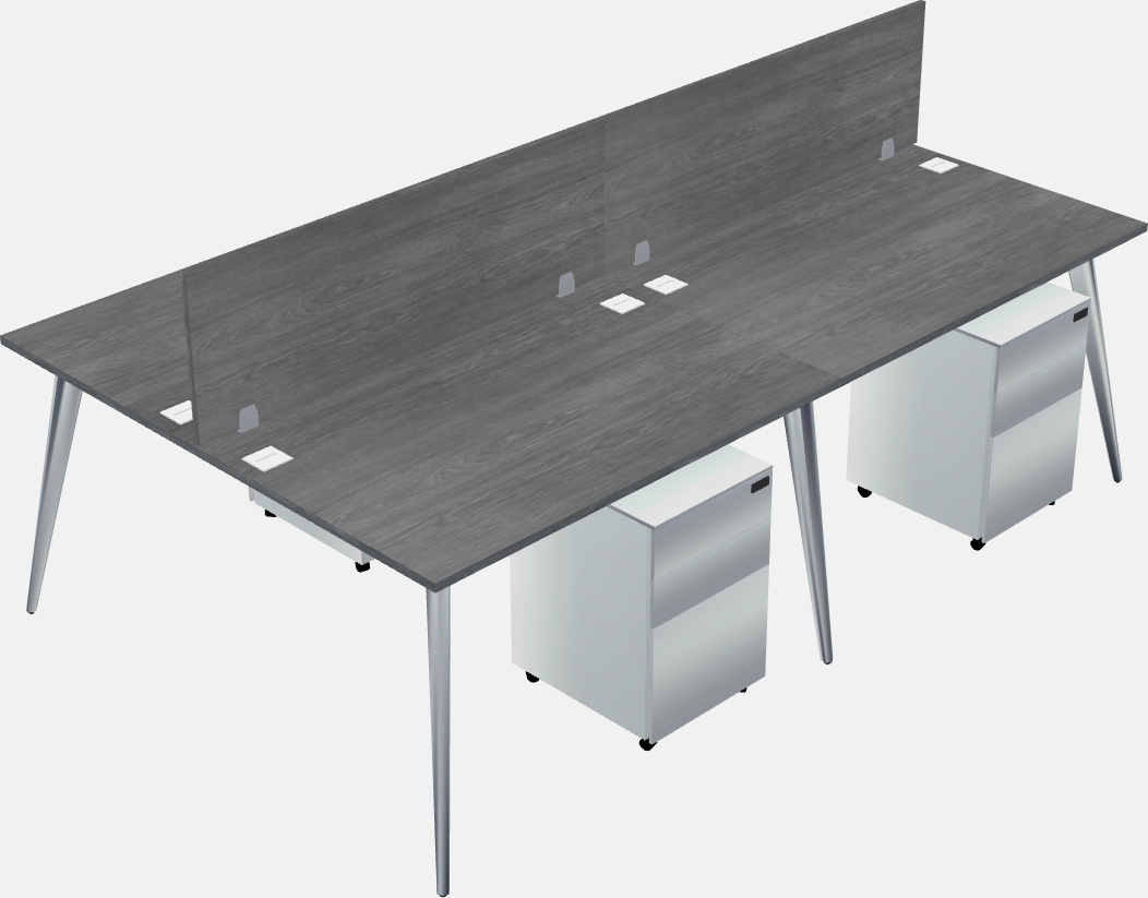 Shared office desk system