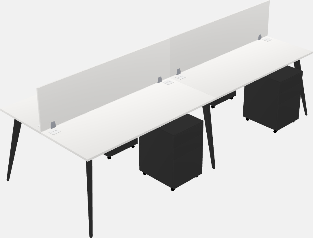 Shared office desk system