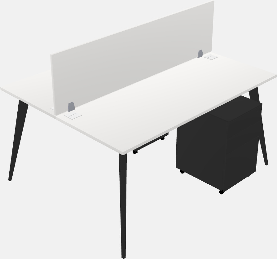 Shared office desk system