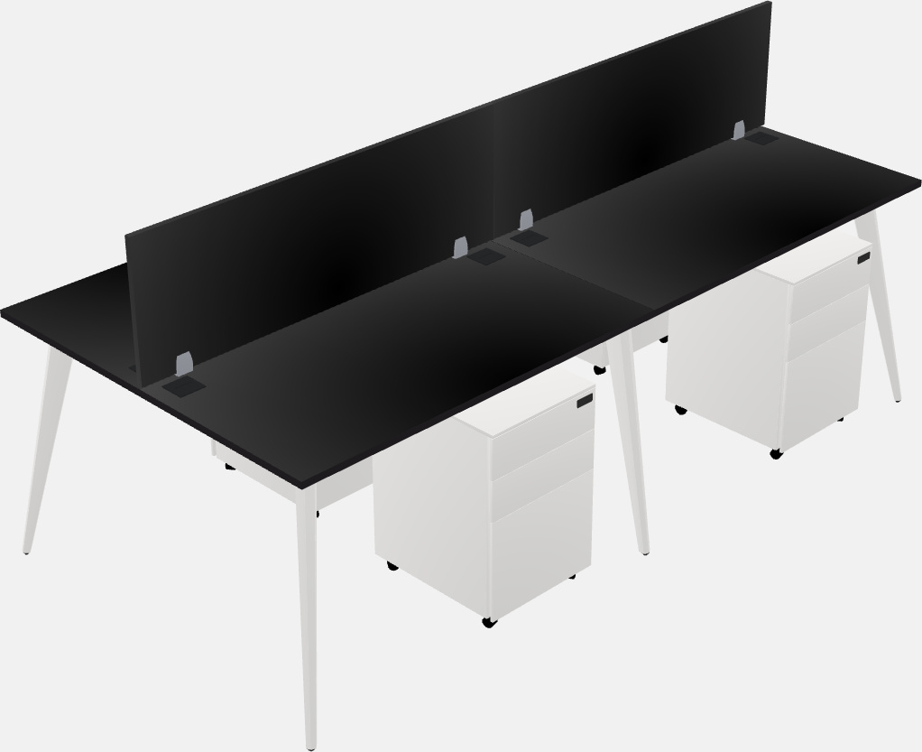 Shared office desk system