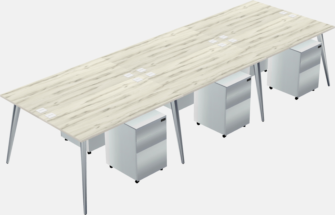 Shared office desk system