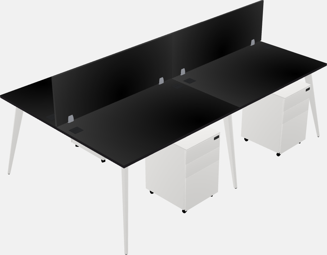 Shared office desk system