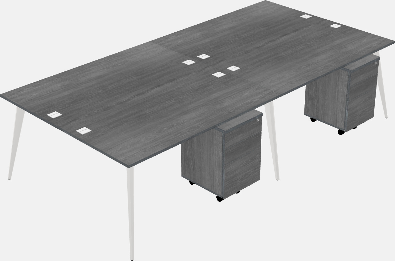 Shared office desk system