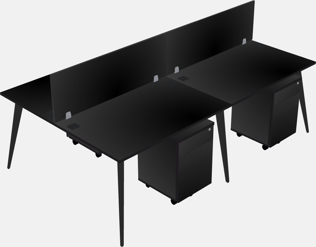 Shared office desk system