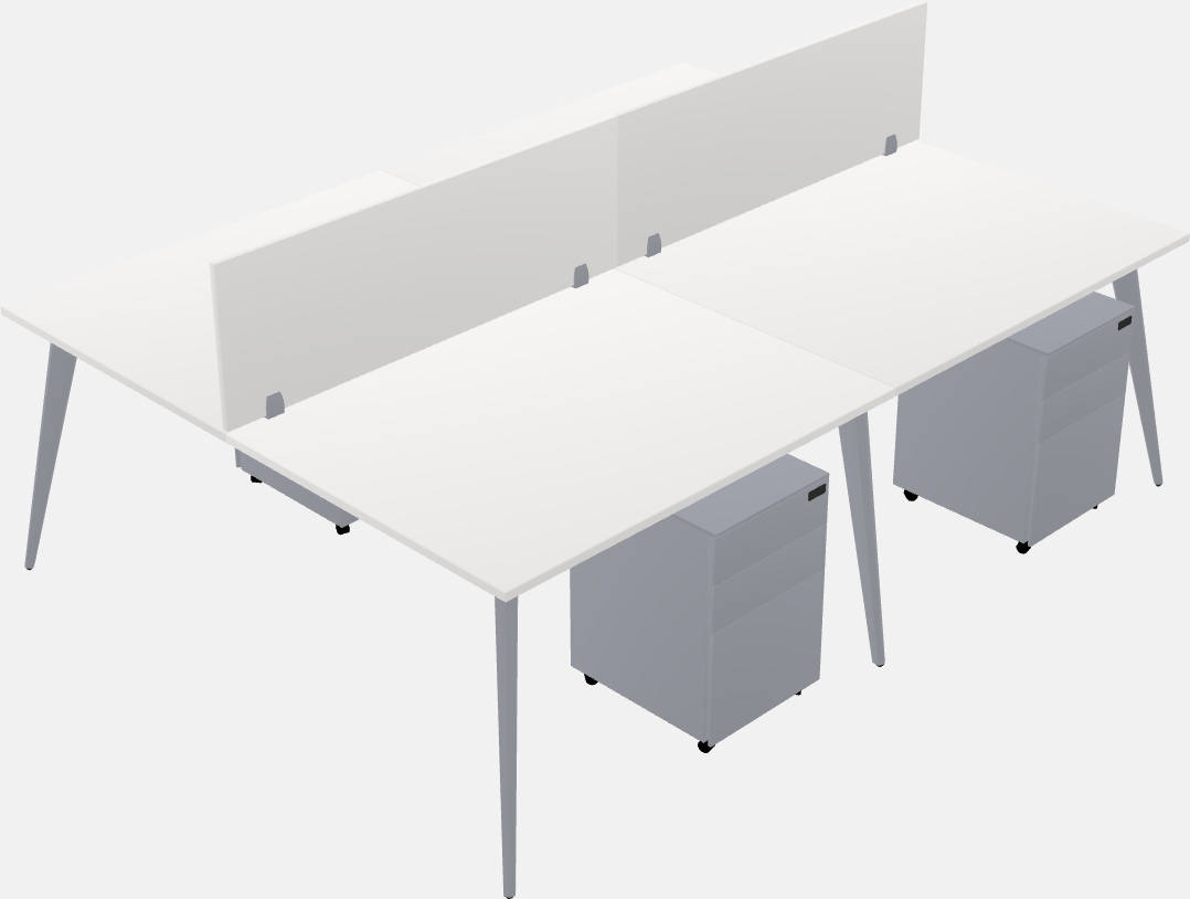 Shared office desk system