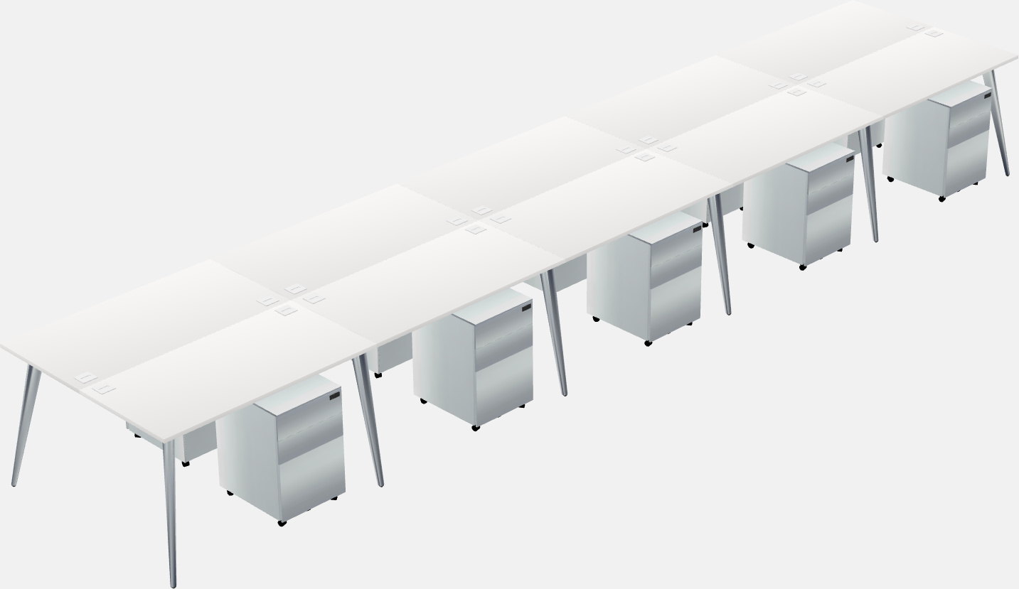 Shared office desk system