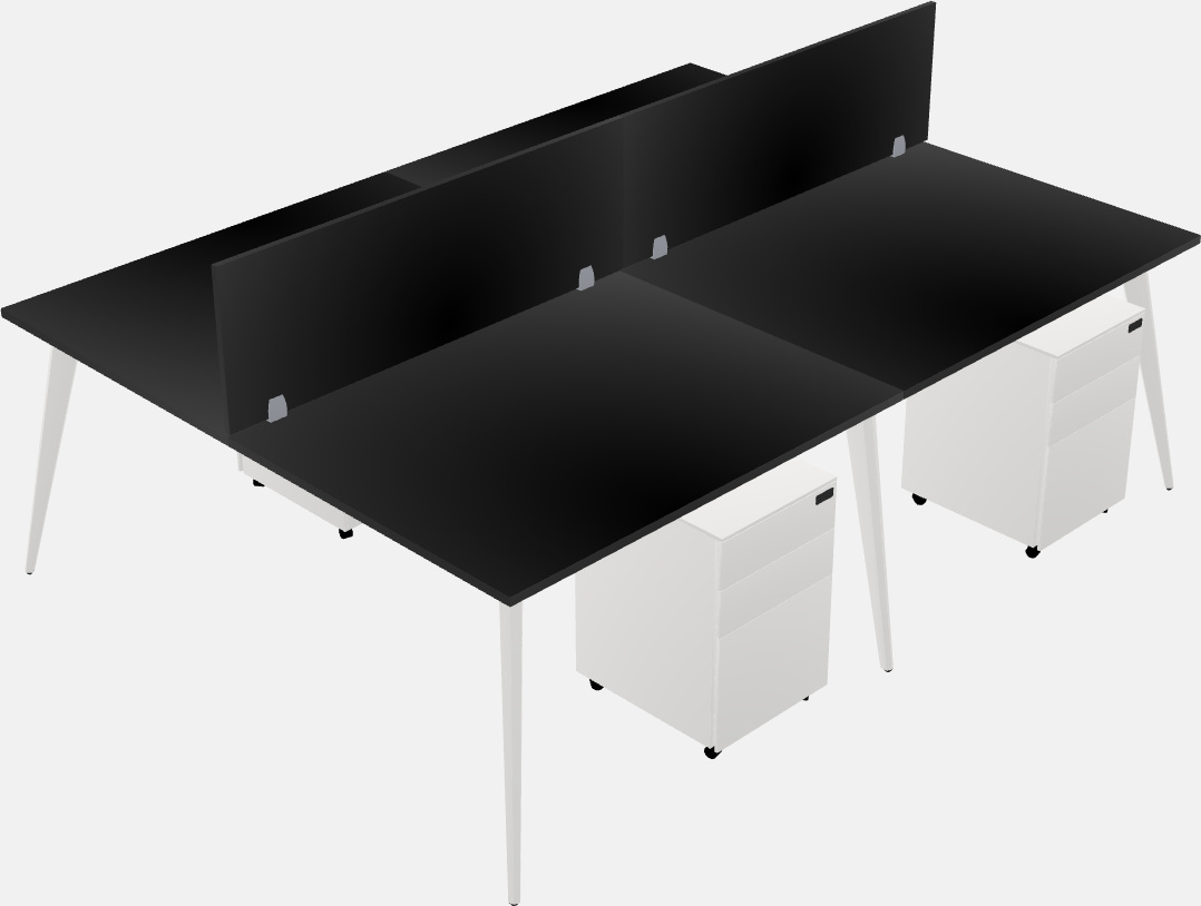 Shared office desk system