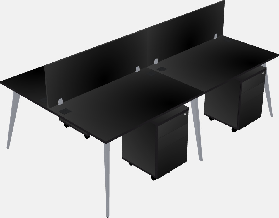 Shared office desk system