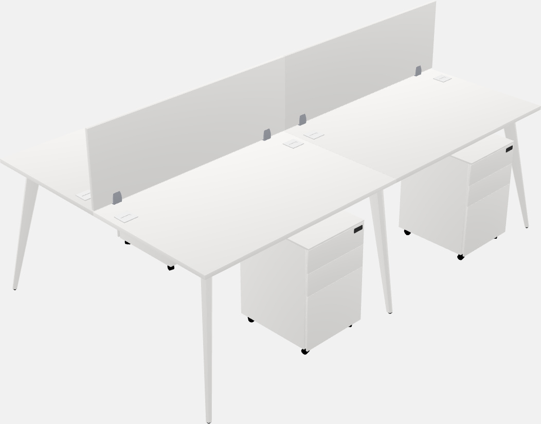 Shared office desk system