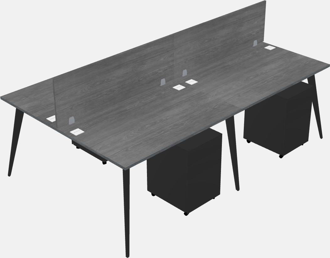 Shared office desk system