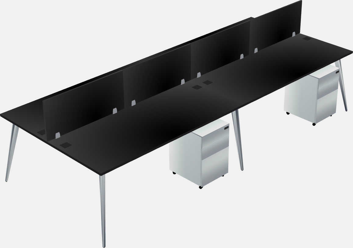 Shared office desk system