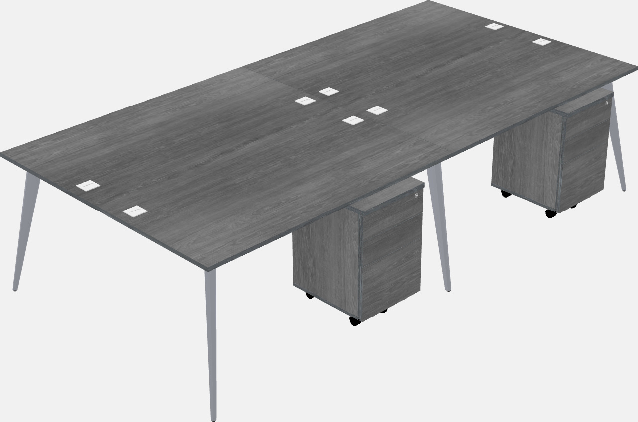 Shared office desk system