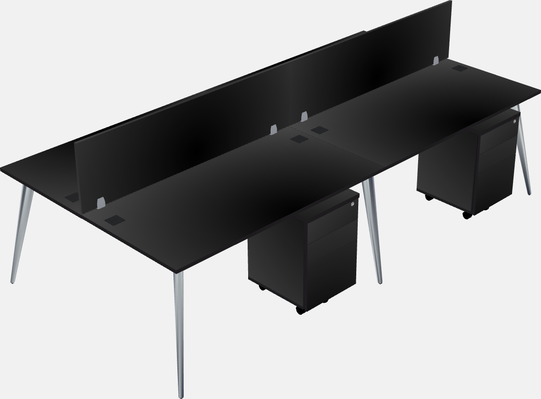 Shared office desk system