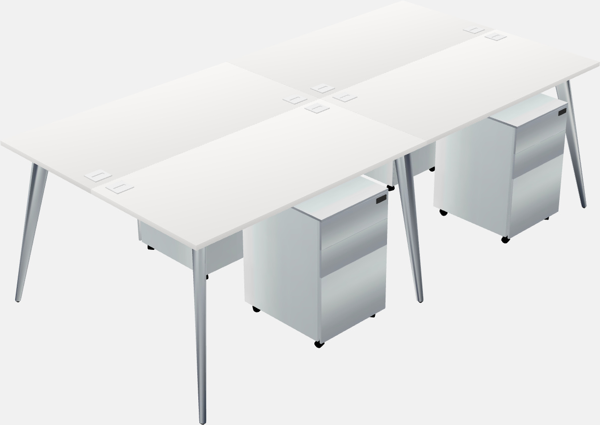 Shared office desk system