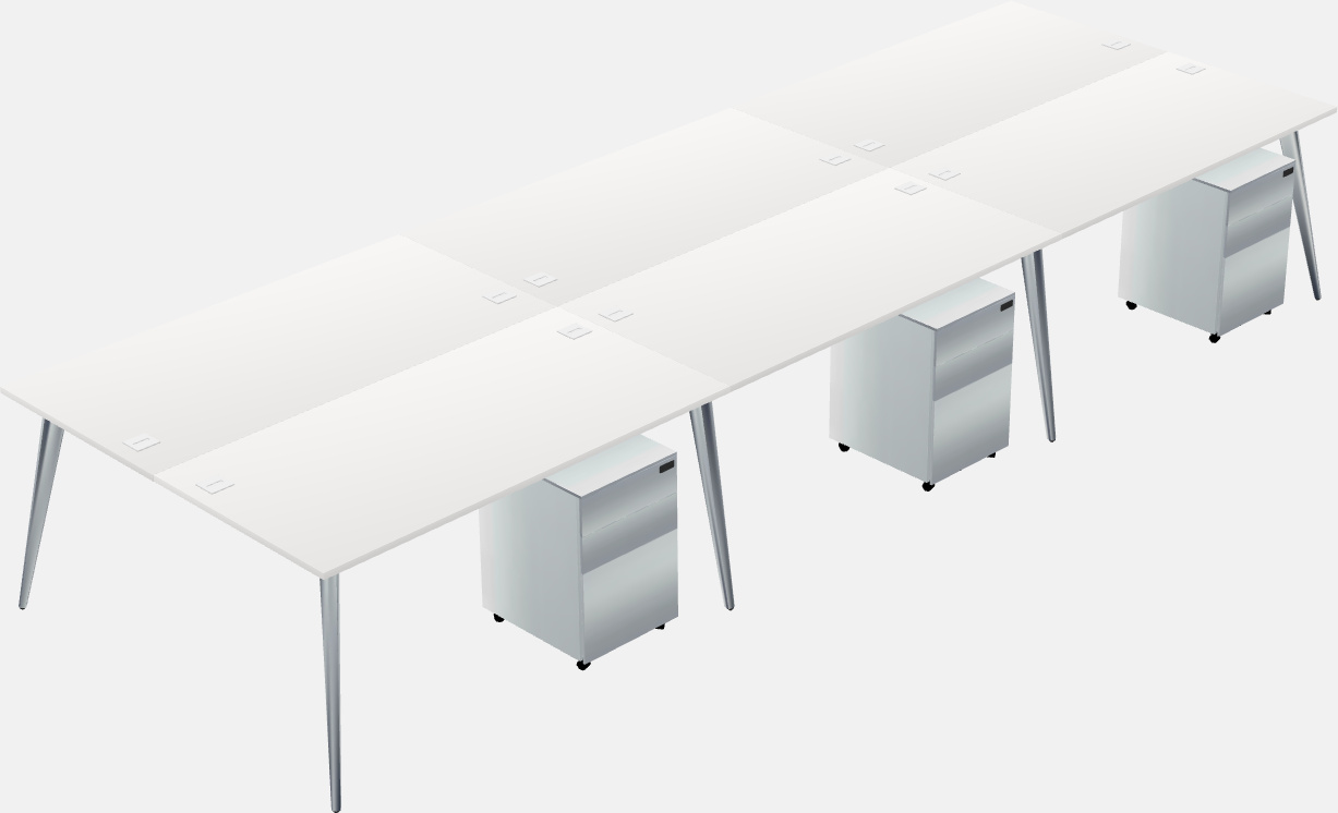 Shared office desk system