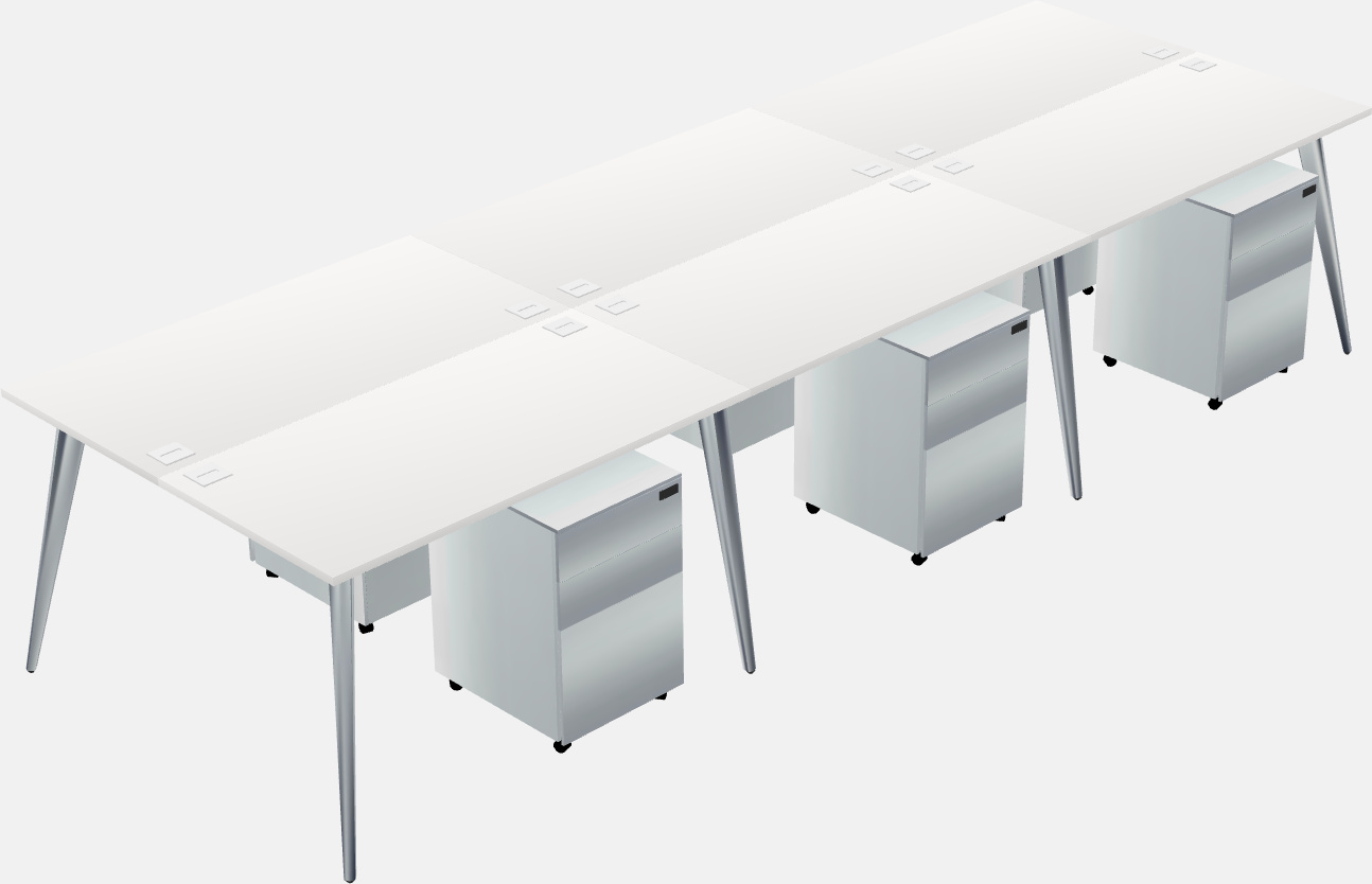 Shared office desk system