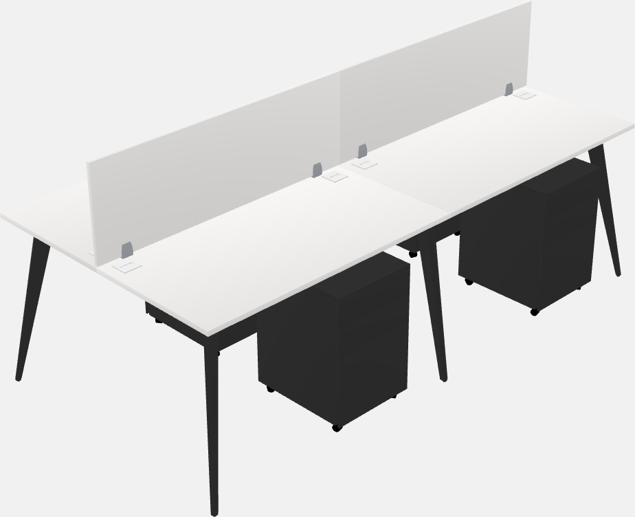 Shared office desk system