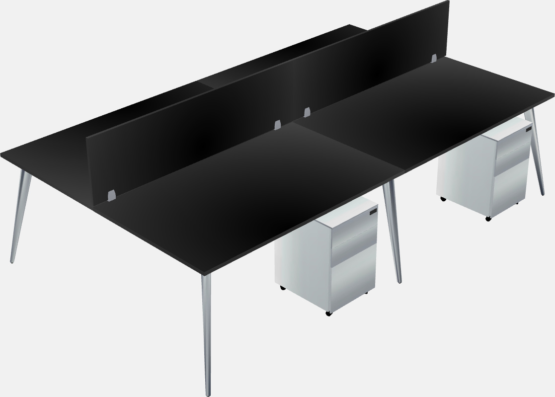 Shared office desk system