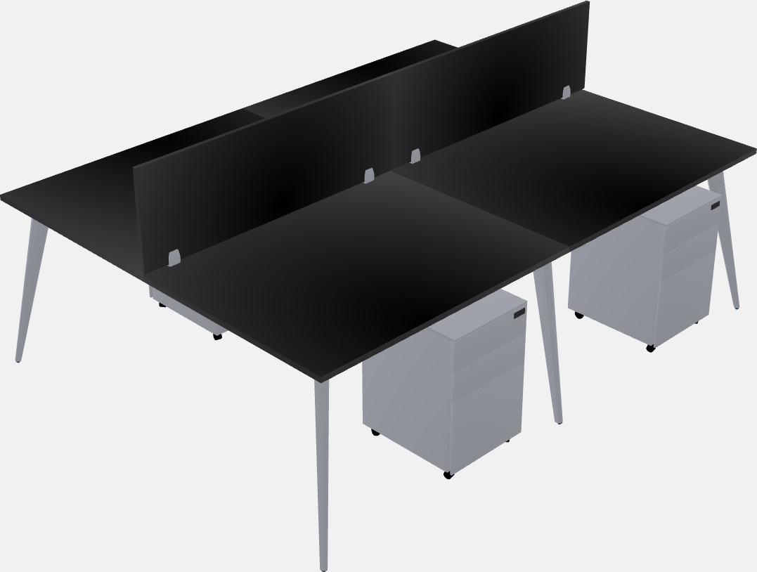 Shared office desk system