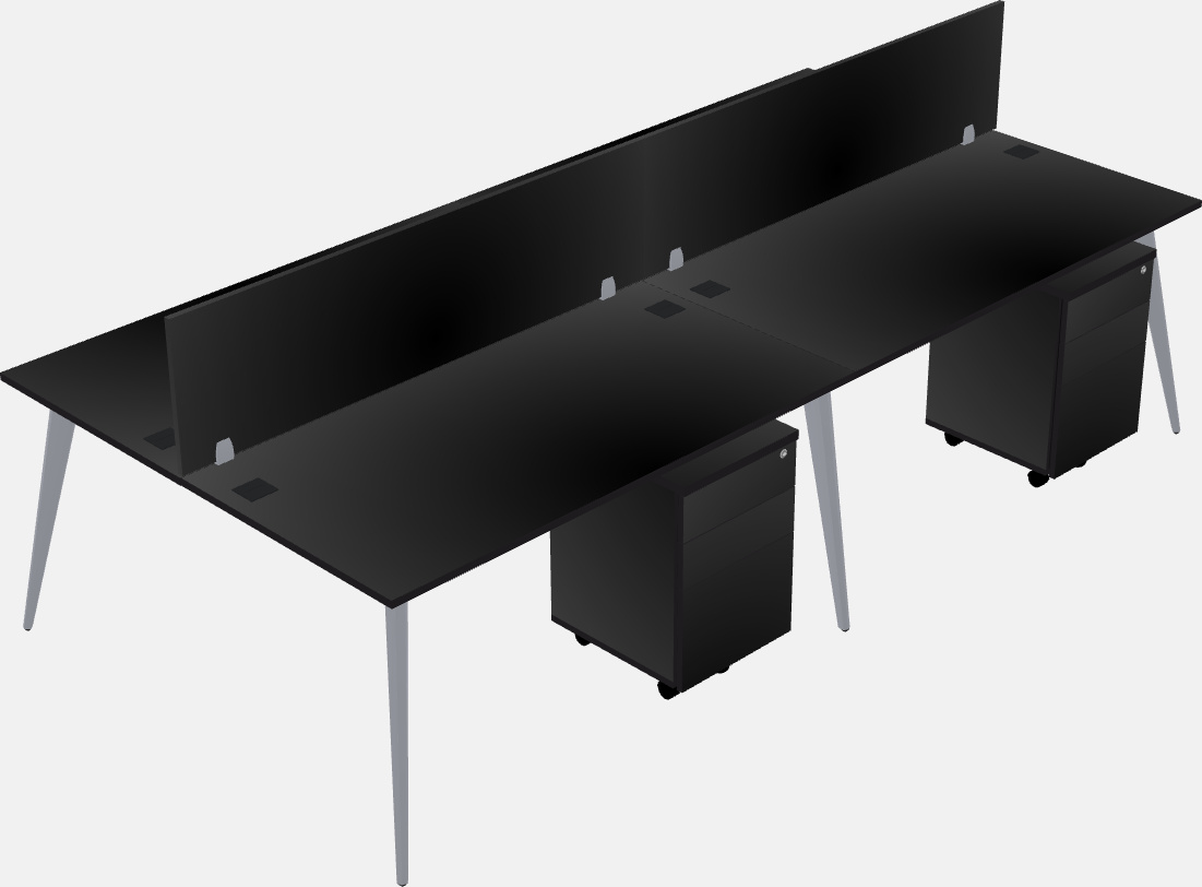 Shared office desk system