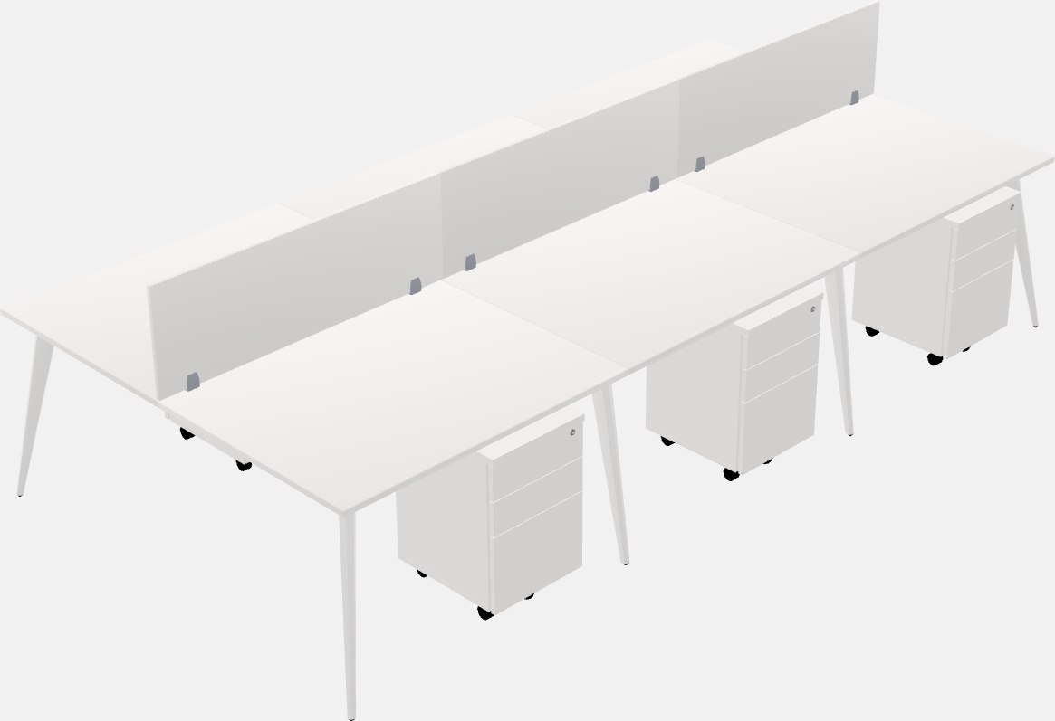 Shared office desk system