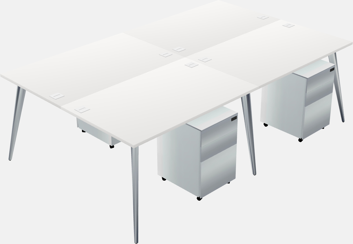 Shared office desk system