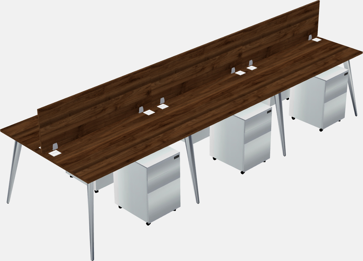 Shared office desk system