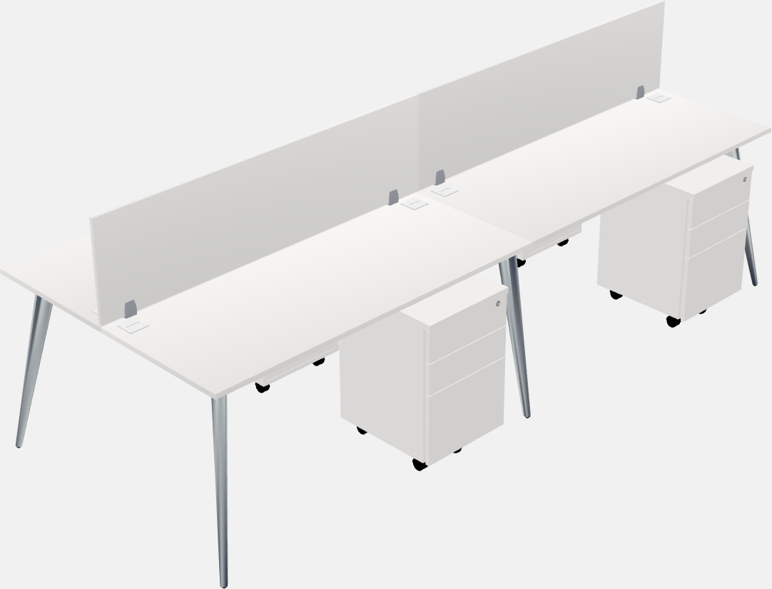 Shared office desk system