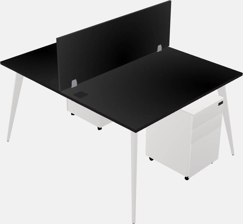 Shared office desk system