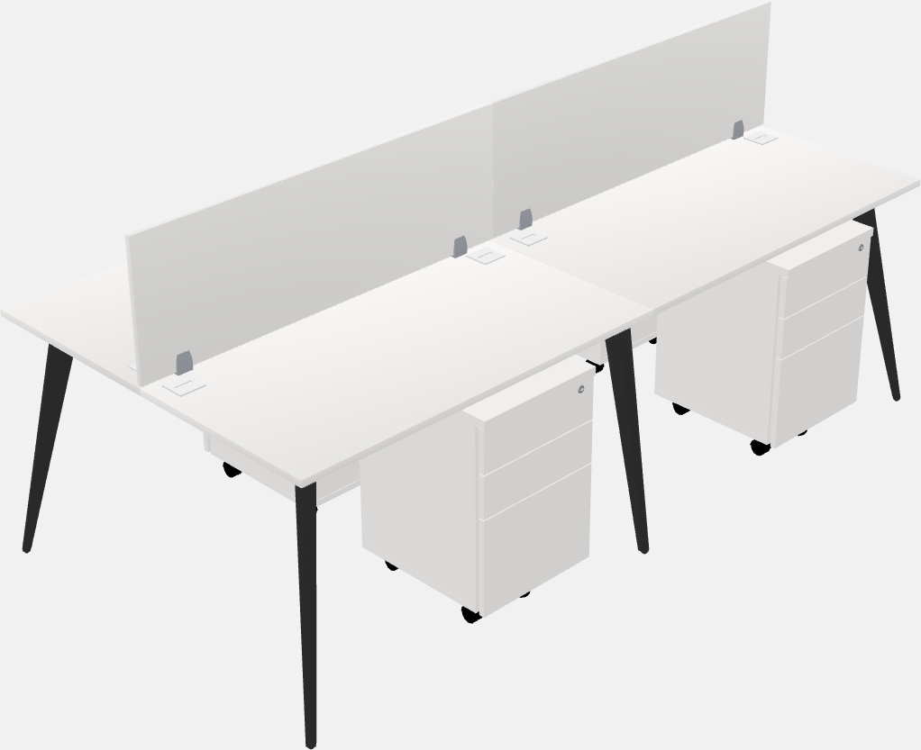 Shared office desk system