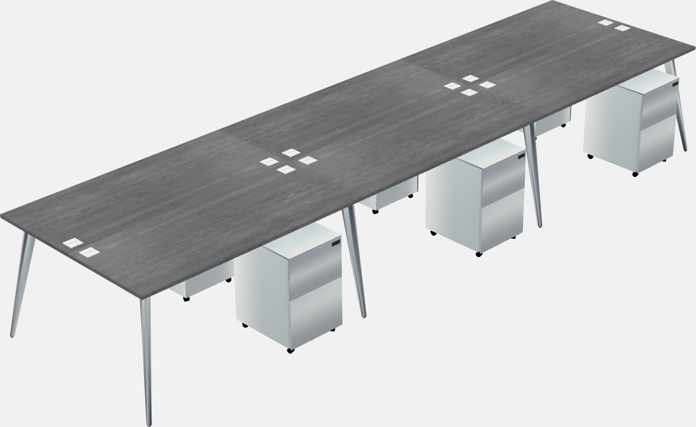 Shared office desk system