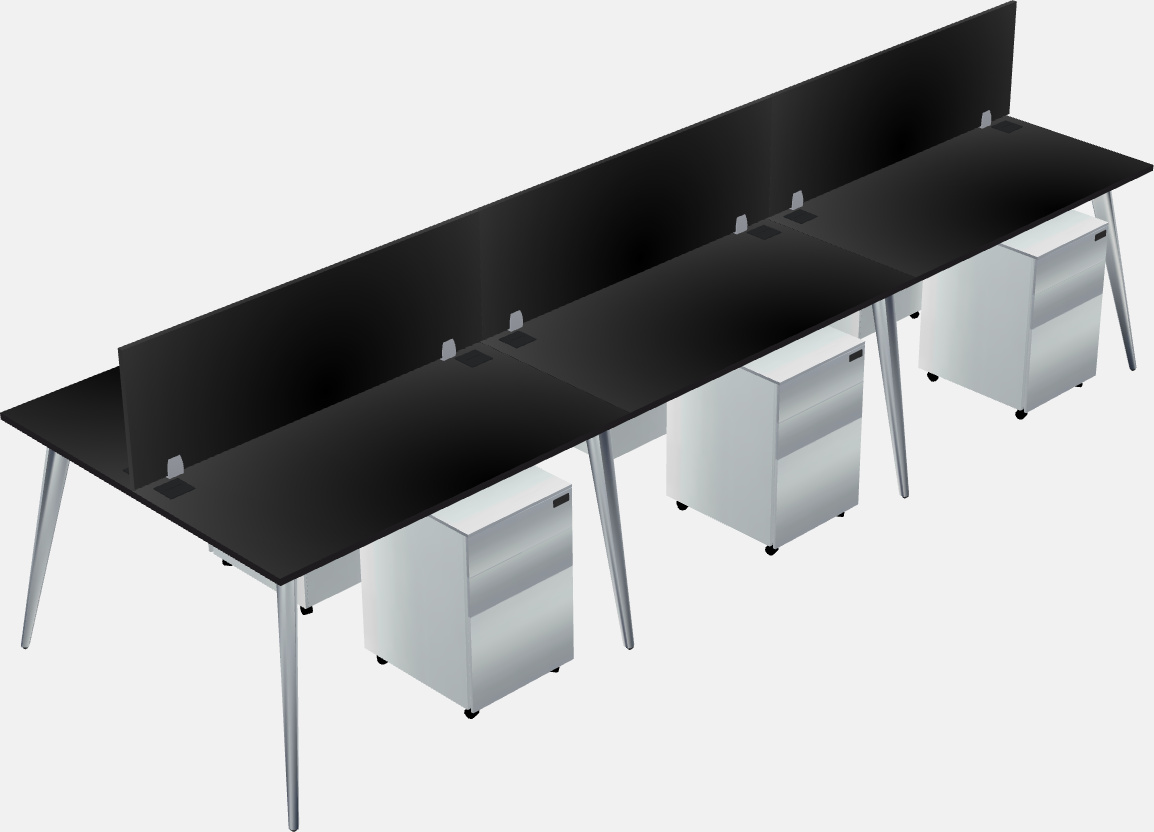 Shared office desk system