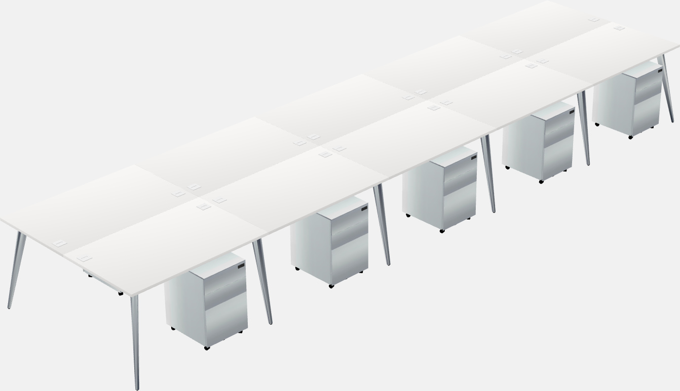 Shared office desk system