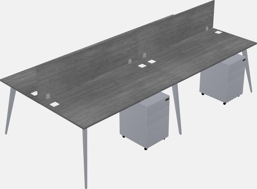 Shared office desk system