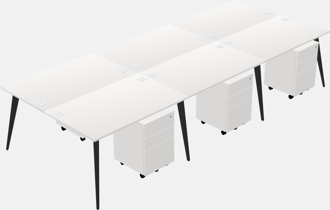 Shared office desk system