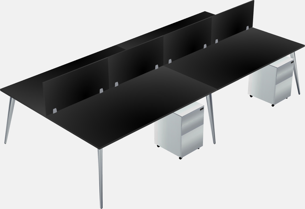 Shared office desk system