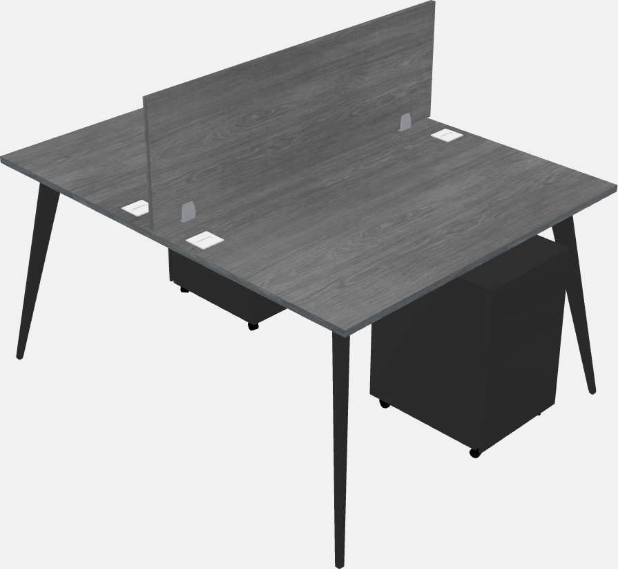 Shared office desk system