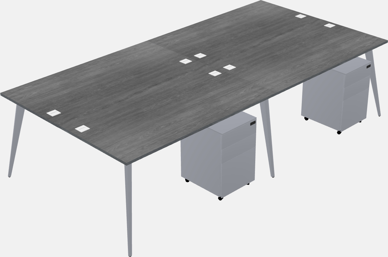 Shared office desk system