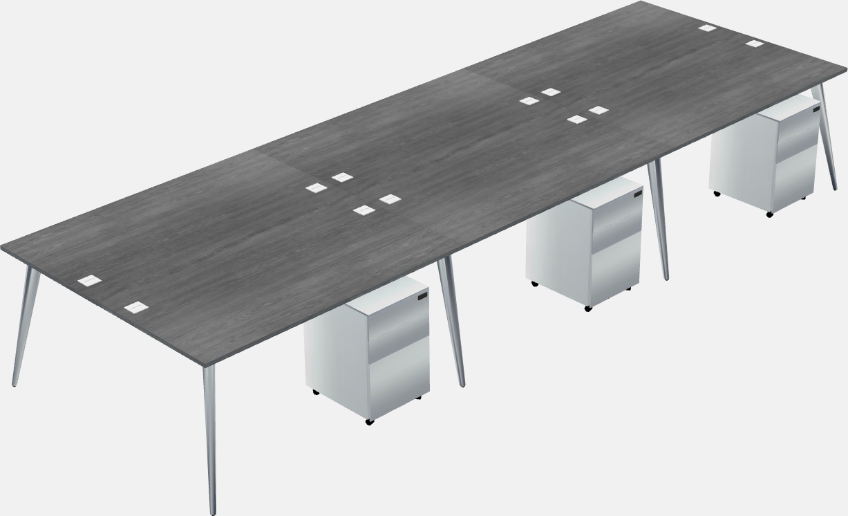 Shared office desk system