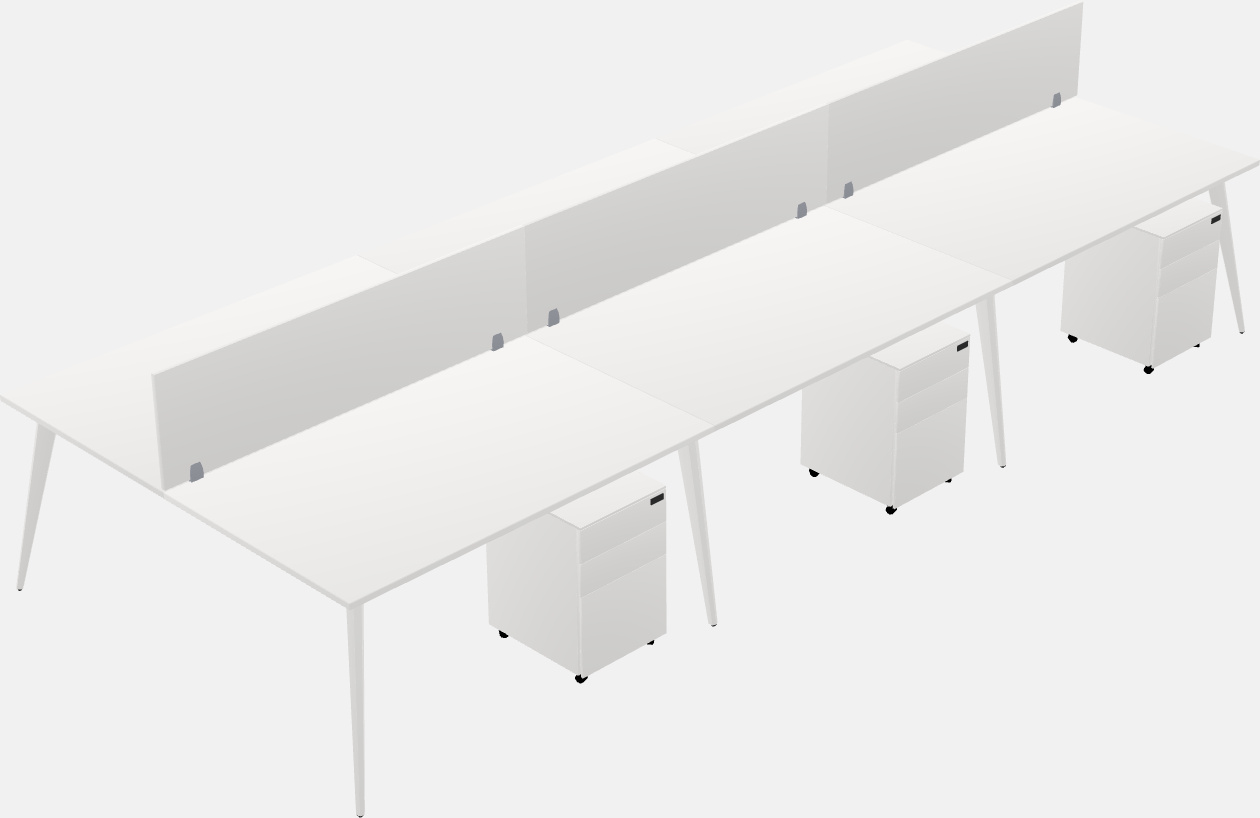 Shared office desk system