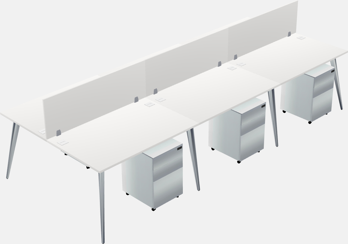 Shared office desk system